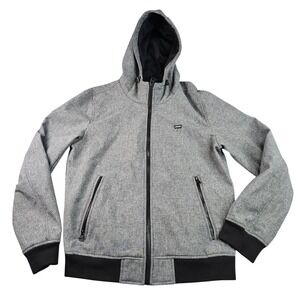 Levi's Men's Hooded Jacket Gray Full Zip Polyester Casual Lightweight Outerwear